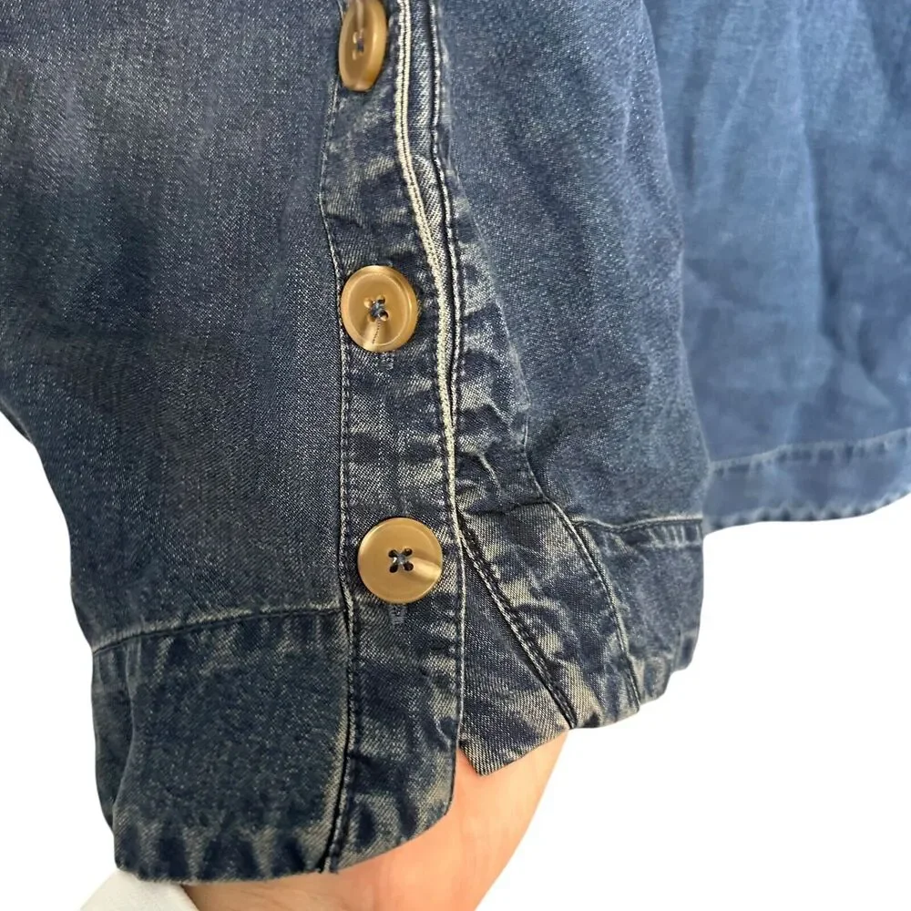 Soft Surroundings Positano Getaway Womens Shift Dress Medium Blue Denim‎ NWT - Picture 7 of 12